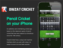 Tablet Screenshot of owzatcricket.blueyellowmedia.com